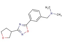 N,N-dimethyl-1-{3-[3-(tetrahydrofuran-3-yl)-1,2,4-oxadiazol-5-yl]phenyl}methanamine