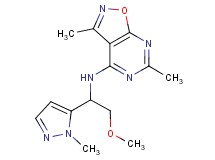 N-[2-methoxy-1-(1-methyl-1H-pyrazol-5-yl)ethyl]-3,6-dimethylisoxazolo[5,4-d]pyrimidin-4-amine