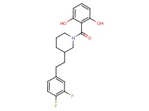 2-({3-[2-(3,4-difluorophenyl)ethyl]-1-piperidinyl}carbonyl)-1,3-benzenediol