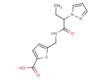 5-({[2-(1H-pyrazol-1-yl)butanoyl]amino}methyl)-2-thiophenecarboxylic acid