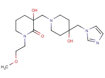 3-hydroxy-3-{[4-hydroxy-4-(1H-imidazol-1-ylmethyl)piperidin-1-yl]methyl}-1-(2-methoxyethyl)piperidin-2-one
