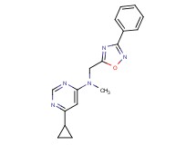 6-cyclopropyl-N-methyl-N-[(3-phenyl-1,2,4-oxadiazol-5-yl)methyl]-4-pyrimidinamine