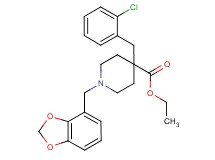 ethyl 1-(1,3-benzodioxol-4-ylmethyl)-4-(2-chlorobenzyl)-4-piperidinecarboxylate