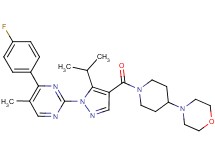 4-[1-({1-[4-(4-fluorophenyl)-5-methyl-2-pyrimidinyl]-5-isopropyl-1H-pyrazol-4-yl}carbonyl)-4-piperidinyl]morpholine