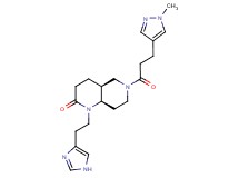 (4aS*,8aR*)-1-[2-(1H-imidazol-4-yl)ethyl]-6-[3-(1-methyl-1H-pyrazol-4-yl)propanoyl]octahydro-1,6-naphthyridin-2(1H)-one