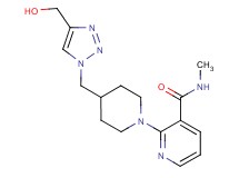 2-(4-{[4-(hydroxymethyl)-1H-1,2,3-triazol-1-yl]methyl}-1-piperidinyl)-N-methylnicotinamide