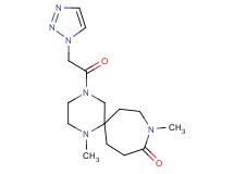 1,9-dimethyl-4-(1H-1,2,3-triazol-1-ylacetyl)-1,4,9-triazaspiro[5.6]dodecan-10-one