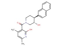 3-{[rel-(3S,4S)-3-hydroxy-4-(2-naphthyl)-1-piperidinyl]carbonyl}-4,6-dimethyl-2-pyridinol
