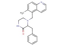 3-benzyl-4-[(6-methylquinolin-5-yl)methyl]piperazin-2-one