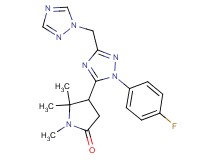 4-[1-(4-fluorophenyl)-3-(1H-1,2,4-triazol-1-ylmethyl)-1H-1,2,4-triazol-5-yl]-1,5,5-trimethylpyrrolidin-2-one