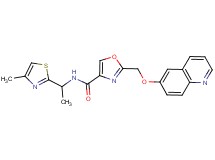 N-[1-(4-methyl-1,3-thiazol-2-yl)ethyl]-2-[(6-quinolinyloxy)methyl]-1,3-oxazole-4-carboxamide