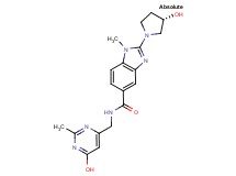 N-[(6-hydroxy-2-methyl-4-pyrimidinyl)methyl]-2-[(3S)-3-hydroxy-1-pyrrolidinyl]-1-methyl-1H-benzimidazole-5-carboxamide
