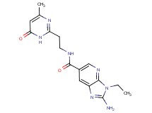 2-amino-3-ethyl-N-[2-(4-methyl-6-oxo-1,6-dihydropyrimidin-2-yl)ethyl]-3H-imidazo[4,5-b]pyridine-6-carboxamide