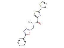 N-methyl-N-[(5-phenyl-1,3,4-oxadiazol-2-yl)methyl]-2-(2-thienyl)-1,3-thiazole-4-carboxamide