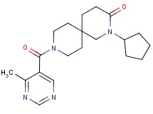 2-cyclopentyl-9-[(4-methylpyrimidin-5-yl)carbonyl]-2,9-diazaspiro[5.5]undecan-3-one