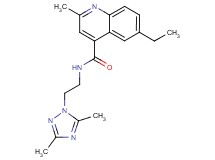 N-[2-(3,5-dimethyl-1H-1,2,4-triazol-1-yl)ethyl]-6-ethyl-2-methyl-4-quinolinecarboxamide