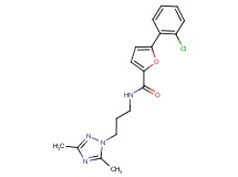 5-(2-chlorophenyl)-N-[3-(3,5-dimethyl-1H-1,2,4-triazol-1-yl)propyl]-2-furamide