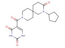 5-[(2-cyclopentyl-3-oxo-2,9-diazaspiro[5.5]undec-9-yl)carbonyl]pyrimidine-2,4(1H,3H)-dione
