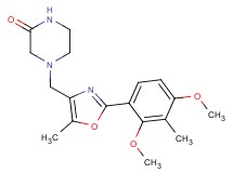 4-{[2-(2,4-dimethoxy-3-methylphenyl)-5-methyl-1,3-oxazol-4-yl]methyl}piperazin-2-one