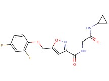 N-[2-(cyclopropylamino)-2-oxoethyl]-5-[(2,4-difluorophenoxy)methyl]isoxazole-3-carboxamide