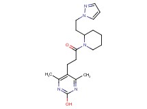 4,6-dimethyl-5-(3-oxo-3-{2-[2-(1H-pyrazol-1-yl)ethyl]-1-piperidinyl}propyl)-2-pyrimidinol