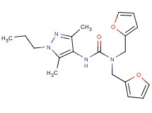 N'-(3,5-dimethyl-1-propyl-1H-pyrazol-4-yl)-N,N-bis(2-furylmethyl)urea