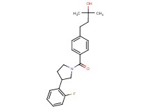 4-(4-{[3-(2-fluorophenyl)-1-pyrrolidinyl]carbonyl}phenyl)-2-methyl-2-butanol