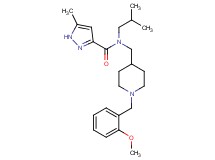 N-isobutyl-N-{[1-(2-methoxybenzyl)-4-piperidinyl]methyl}-5-methyl-1H-pyrazole-3-carboxamide