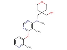 {4-[(methyl{5-methyl-6-[(2-methyl-3-pyridinyl)oxy]-4-pyrimidinyl}amino)methyl]tetrahydro-2H-pyran-4-yl}methanol