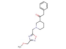 1-(1-{[3-(methoxymethyl)-1,2,4-oxadiazol-5-yl]methyl}-3-piperidinyl)-2-phenylethanone