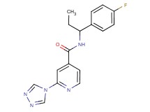 N-[1-(4-fluorophenyl)propyl]-2-(4H-1,2,4-triazol-4-yl)isonicotinamide