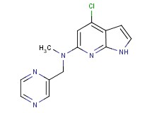 4-chloro-N-methyl-N-(pyrazin-2-ylmethyl)-1H-pyrrolo[2,3-b]pyridin-6-amine