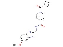 1-(cyclobutylcarbonyl)-N-[(6-methoxy-1H-benzimidazol-2-yl)methyl]-4-piperidinecarboxamide