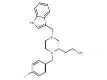 2-[1-(4-fluorobenzyl)-4-(1H-indol-3-ylmethyl)-2-piperazinyl]ethanol