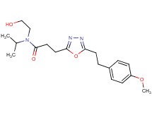 N-(2-hydroxyethyl)-N-isopropyl-3-{5-[2-(4-methoxyphenyl)ethyl]-1,3,4-oxadiazol-2-yl}propanamide