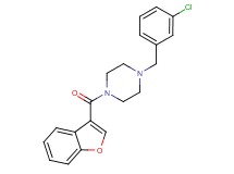 1-(1-benzofuran-3-ylcarbonyl)-4-(3-chlorobenzyl)piperazine