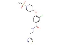 3-chloro-4-{[1-(methylsulfonyl)-4-piperidinyl]oxy}-N-[2-(1,3-thiazol-4-yl)ethyl]benzamide