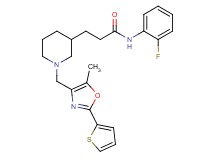 N-(2-fluorophenyl)-3-(1-{[5-methyl-2-(2-thienyl)-1,3-oxazol-4-yl]methyl}-3-piperidinyl)propanamide