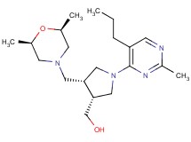 [(3R*,4R*)-4-{[(2R*,6S*)-2,6-dimethylmorpholin-4-yl]methyl}-1-(2-methyl-5-propylpyrimidin-4-yl)pyrrolidin-3-yl]methanol