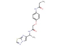 N-(4-{2-[(1-imidazo[2,1-b][1,3,4]thiadiazol-6-ylethyl)amino]-2-oxoethoxy}phenyl)propanamide