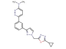 6-(3-{1-[(5-cyclopropyl-1,3,4-oxadiazol-2-yl)methyl]-1H-pyrazol-3-yl}phenyl)-N,N-dimethyl-3-pyridazinamine
