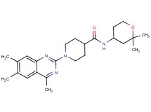 N-(2,2-dimethyltetrahydro-2H-pyran-4-yl)-1-(4,6,7-trimethyl-2-quinazolinyl)-4-piperidinecarboxamide
