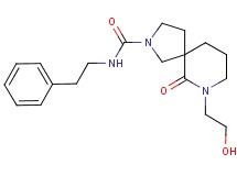 7-(2-hydroxyethyl)-6-oxo-N-(2-phenylethyl)-2,7-diazaspiro[4.5]decane-2-carboxamide