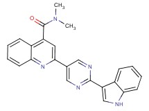 2-[2-(1H-indol-3-yl)-5-pyrimidinyl]-N,N-dimethyl-4-quinolinecarboxamide