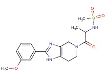 N-{2-[2-(3-methoxyphenyl)-1,4,6,7-tetrahydro-5H-imidazo[4,5-c]pyridin-5-yl]-1-methyl-2-oxoethyl}methanesulfonamide