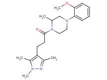 4-(2-methoxyphenyl)-2-methyl-1-[3-(1,3,5-trimethyl-1H-pyrazol-4-yl)propanoyl]piperazine