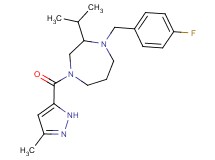 1-(4-fluorobenzyl)-2-isopropyl-4-[(3-methyl-1H-pyrazol-5-yl)carbonyl]-1,4-diazepane