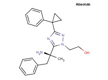 2-[5-[(1S)-1-amino-1-methyl-2-phenylethyl]-3-(1-phenylcyclopropyl)-1H-1,2,4-triazol-1-yl]ethanol