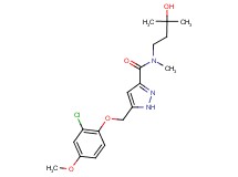 5-[(2-chloro-4-methoxyphenoxy)methyl]-N-(3-hydroxy-3-methylbutyl)-N-methyl-1H-pyrazole-3-carboxamide