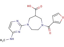1-(3-furoyl)-4-[4-(methylamino)pyrimidin-2-yl]-1,4-diazepane-6-carboxylic acid